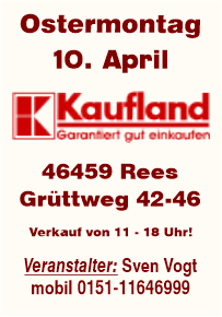 Trödelmarkt in Rees Kaufland