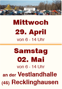 Trödeln an der Vestlandhalle Recklinghausen