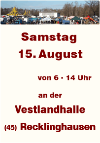 Trödeln an der Vestlandhalle Recklinghausen