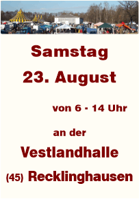Trödeln in Recklinghausen an der Vestlandhalle seit 1987