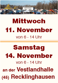 Trödeln an der Vestlandhalle Recklinghausen